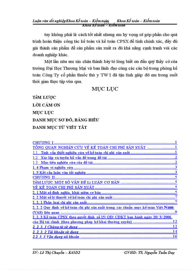 image for page Kế toán CPSX sản phẩm thuốc thú y Vinacoc. ACB tại Công ty cổ phần thuốc thú y TW I