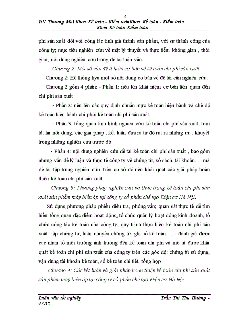 image for page Kế toán chi phí sản xuất sản phẩm máy biến áp của Công ty cổ phần Chế tạo Điện cơ Hà Nội