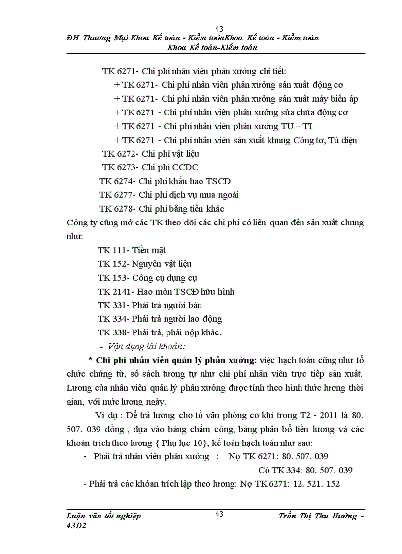 image for page Kế toán chi phí sản xuất sản phẩm máy biến áp của Công ty cổ phần Chế tạo Điện cơ Hà Nội