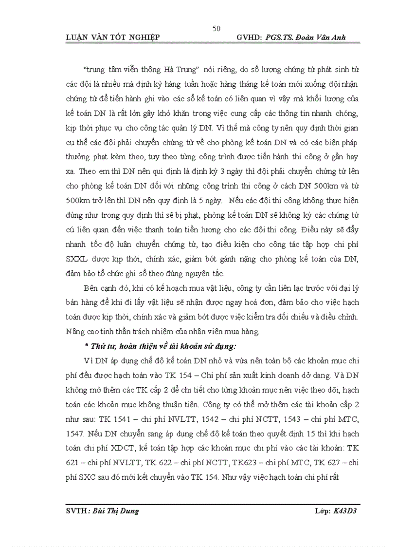image for page Kế toán chi phí xây dựng trung tâm viễn thông Hà Trung tại công ty TNHH Tân Nam Thành