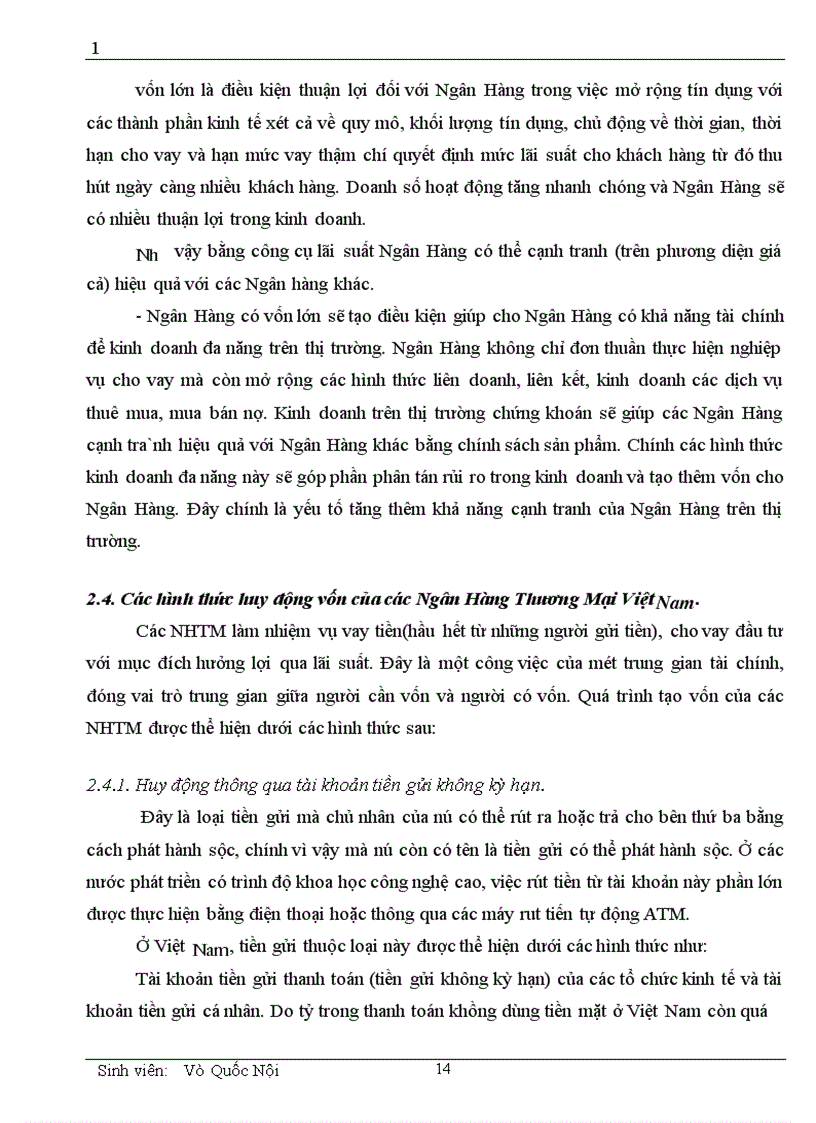 image for page Một số vấn đề cơ bản về vốn và kế toán huy động vốn tại chi nhánh NHNN & PTNN Quận Tây Hồ