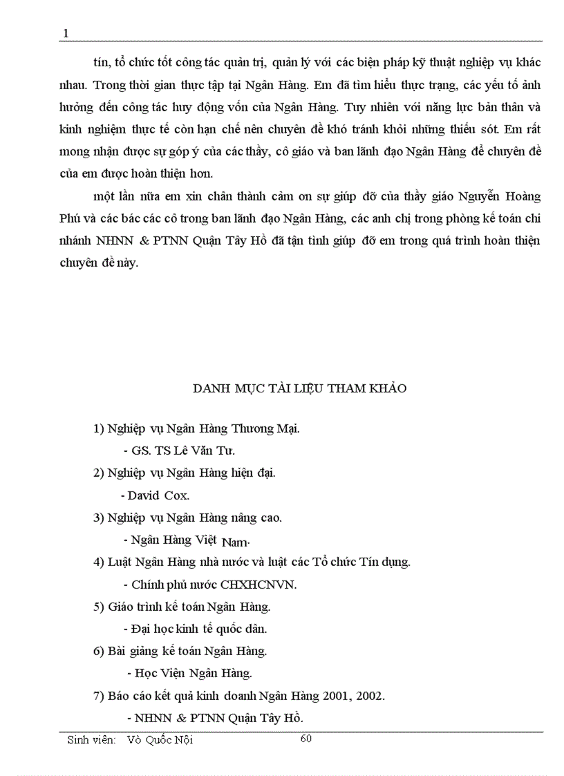 image for page Một số vấn đề cơ bản về vốn và kế toán huy động vốn tại chi nhánh NHNN & PTNN Quận Tây Hồ