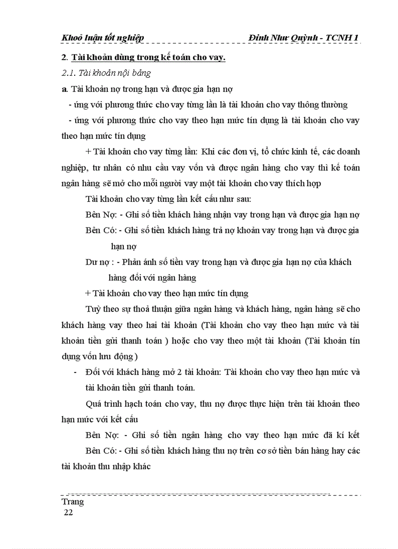 image for page Một số vấn đề về kế toán cho vay ngoài quốc doanh tại Ngân hàng nông nghiệp và phát triển nông thôn Hà Nội