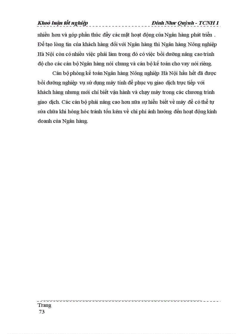 image for page Một số vấn đề về kế toán cho vay ngoài quốc doanh tại Ngân hàng nông nghiệp và phát triển nông thôn Hà Nội