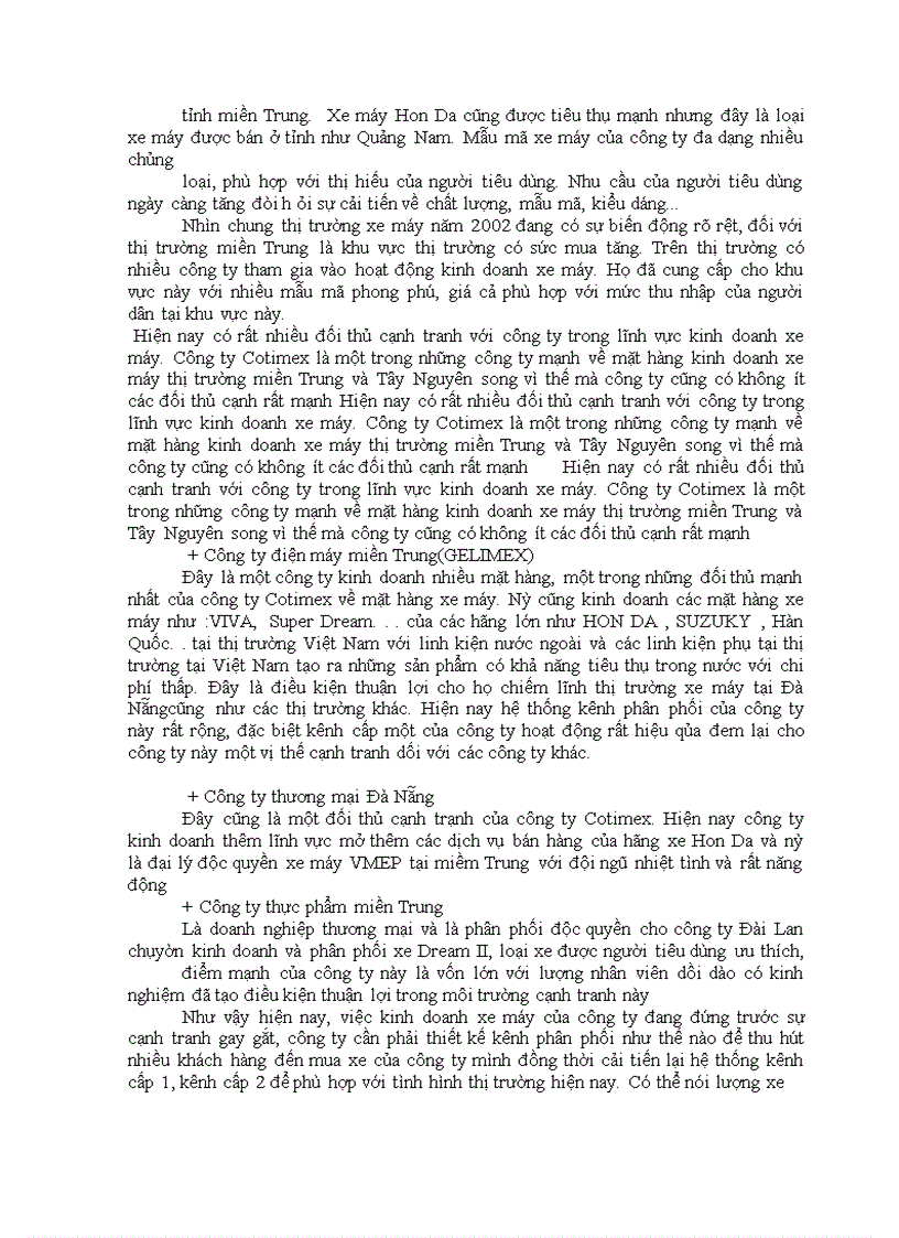 image for page Một số ý kiến về kênh phân phối xe máy tại công ty Cotimex Đà Nẵng