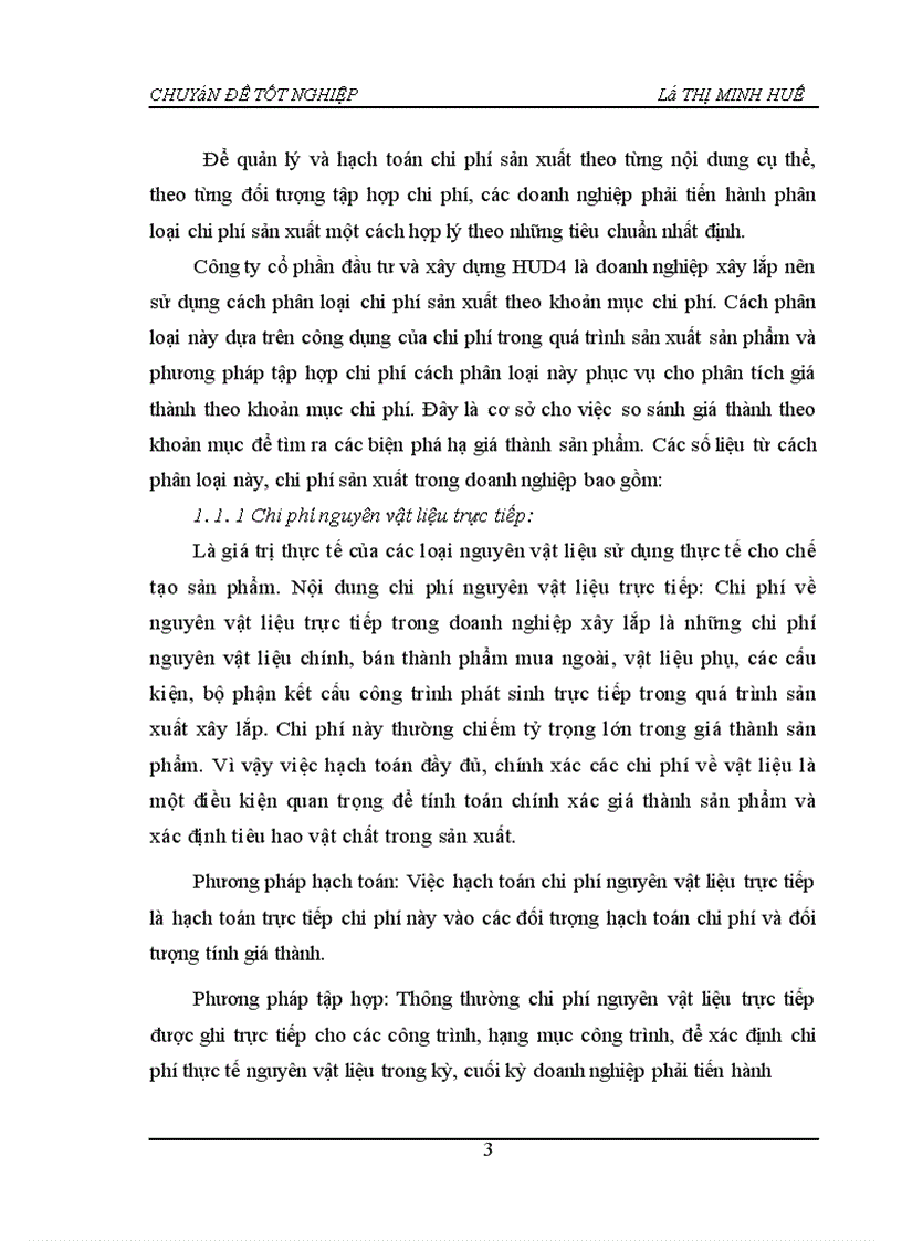 image for page Hoàn thiện Kế toán chi phí sản xuất và tính giá thành sản phẩm tại Công ty Cổ phần Đầu tư và xây dựng HUD4