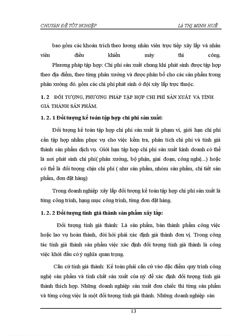 image for page Hoàn thiện Kế toán chi phí sản xuất và tính giá thành sản phẩm tại Công ty Cổ phần Đầu tư và xây dựng HUD4