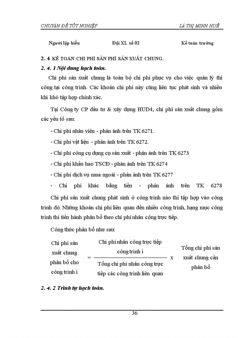 image for page Hoàn thiện Kế toán chi phí sản xuất và tính giá thành sản phẩm tại Công ty Cổ phần Đầu tư và xây dựng HUD4