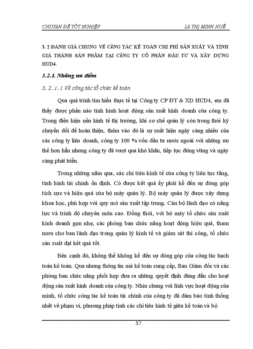 image for page Hoàn thiện Kế toán chi phí sản xuất và tính giá thành sản phẩm tại Công ty Cổ phần Đầu tư và xây dựng HUD4