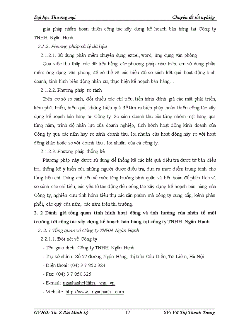 image for page Hoàn thiện công tác xây dựng kế hoạch bán hàng của Công ty TNHH Ngân Hạnh