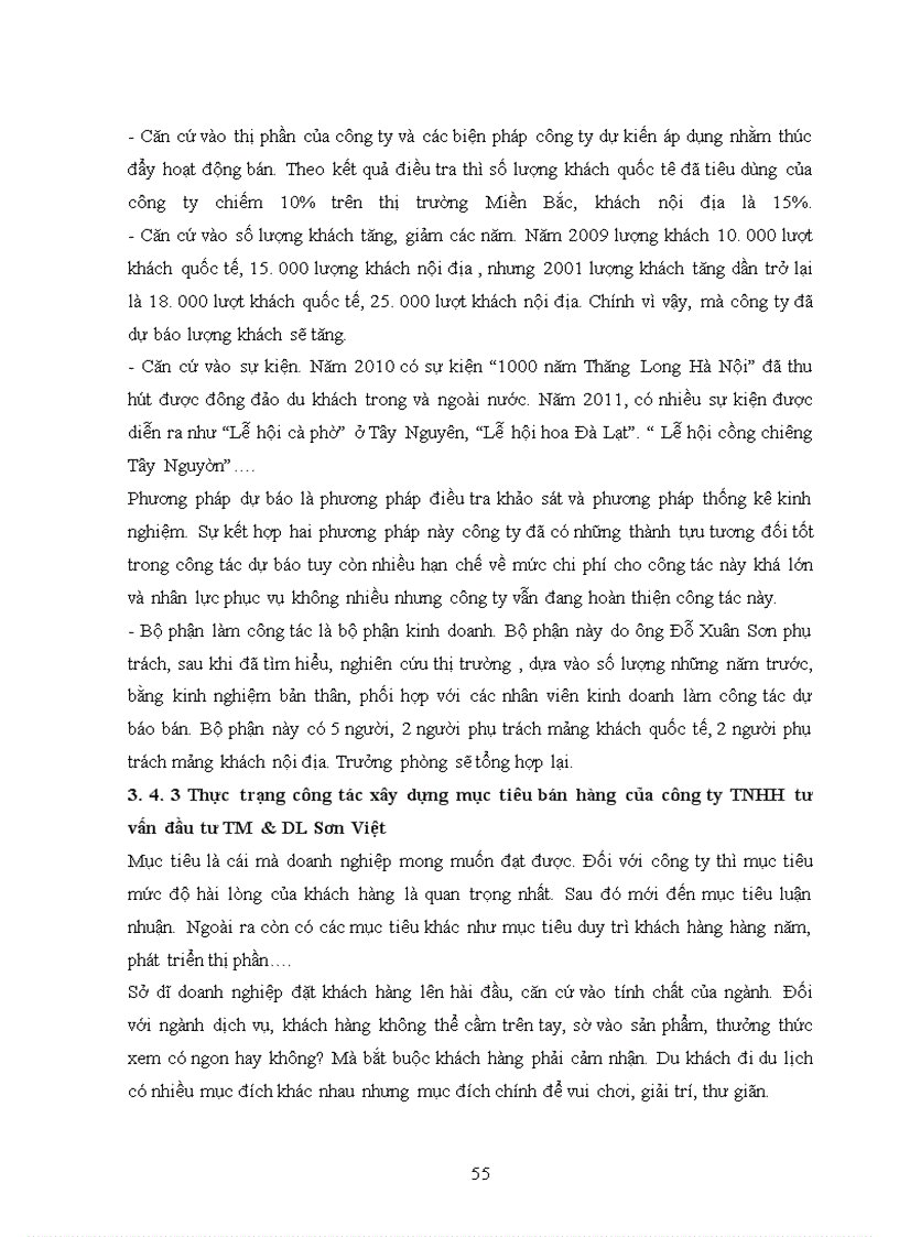 image for page Hoàn thiện công tác xây dựng kế hoạch bán tai công ty TNHH tư vấn đầu tư TM & DL Sơn Việt