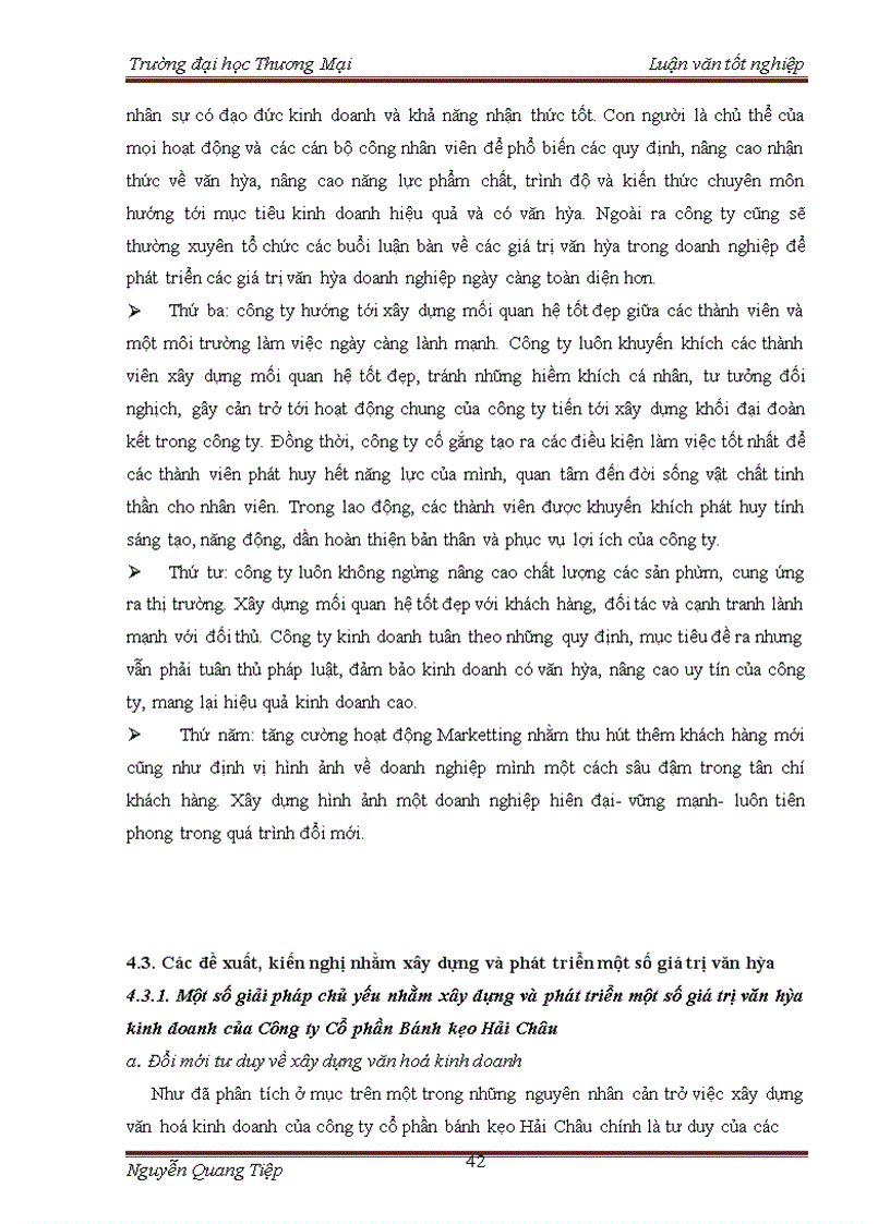 image for page Một số giải pháp nhắm xây dựng và phát triển một số giá trị văn hóa kinh doanh của Công ty cổ phần Bánh kẹo Hải Châu