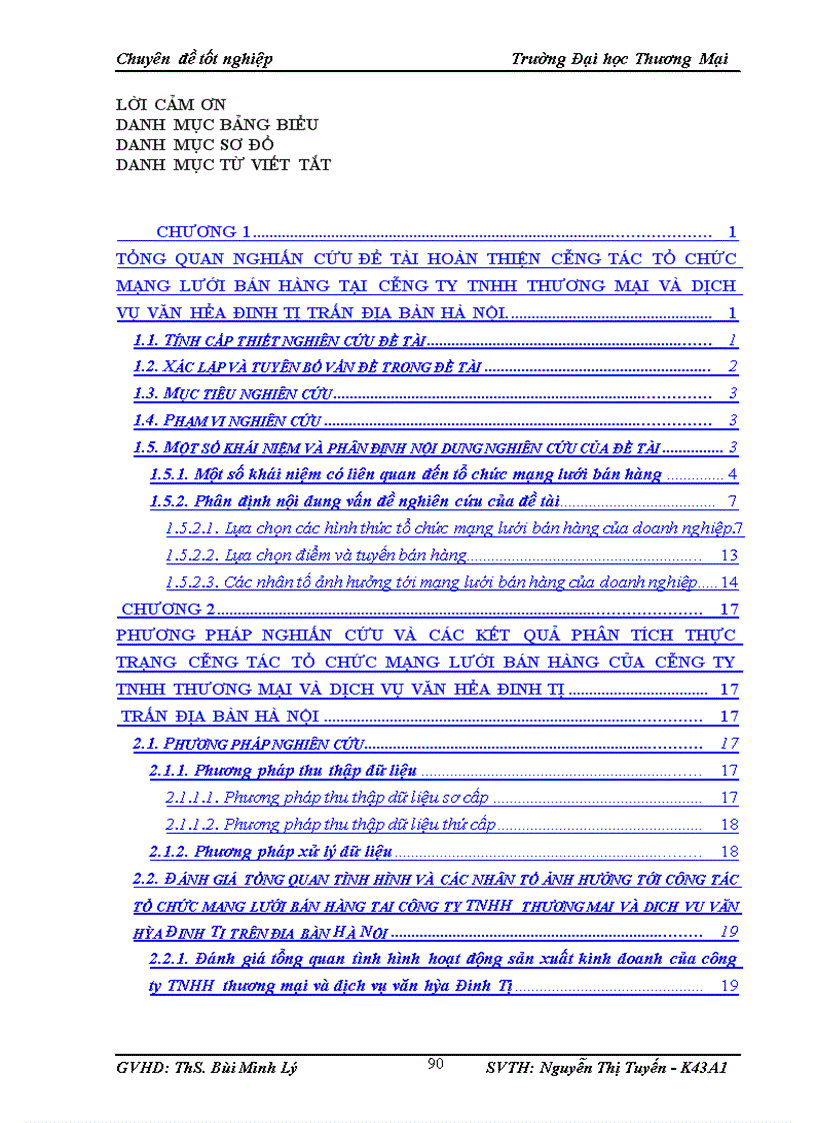 image for page Hoàn thiện công tác tổ chức mạng lưới bán hàng tại công ty TNHH thương mại và dịch vụ văn hóa Đinh Tị