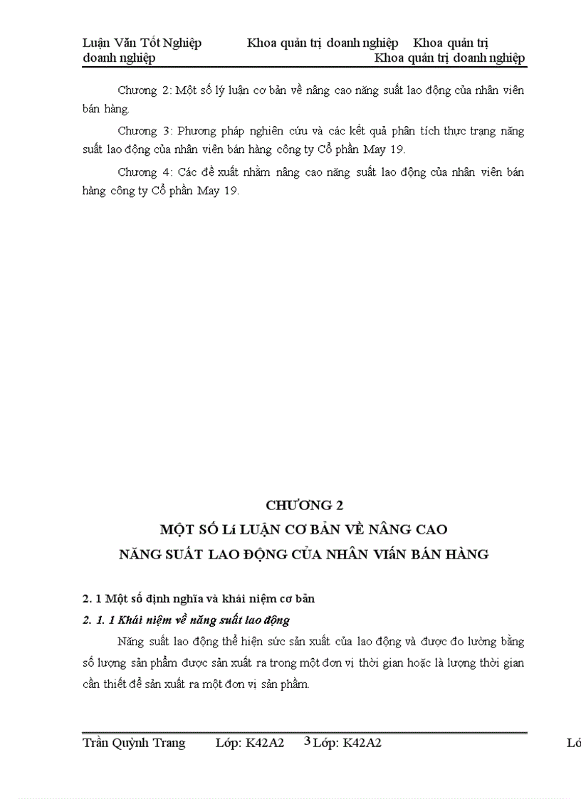 image for page Nâng cao năng suất lao động của nhân viên bán hàng công ty Cổ phần May 19