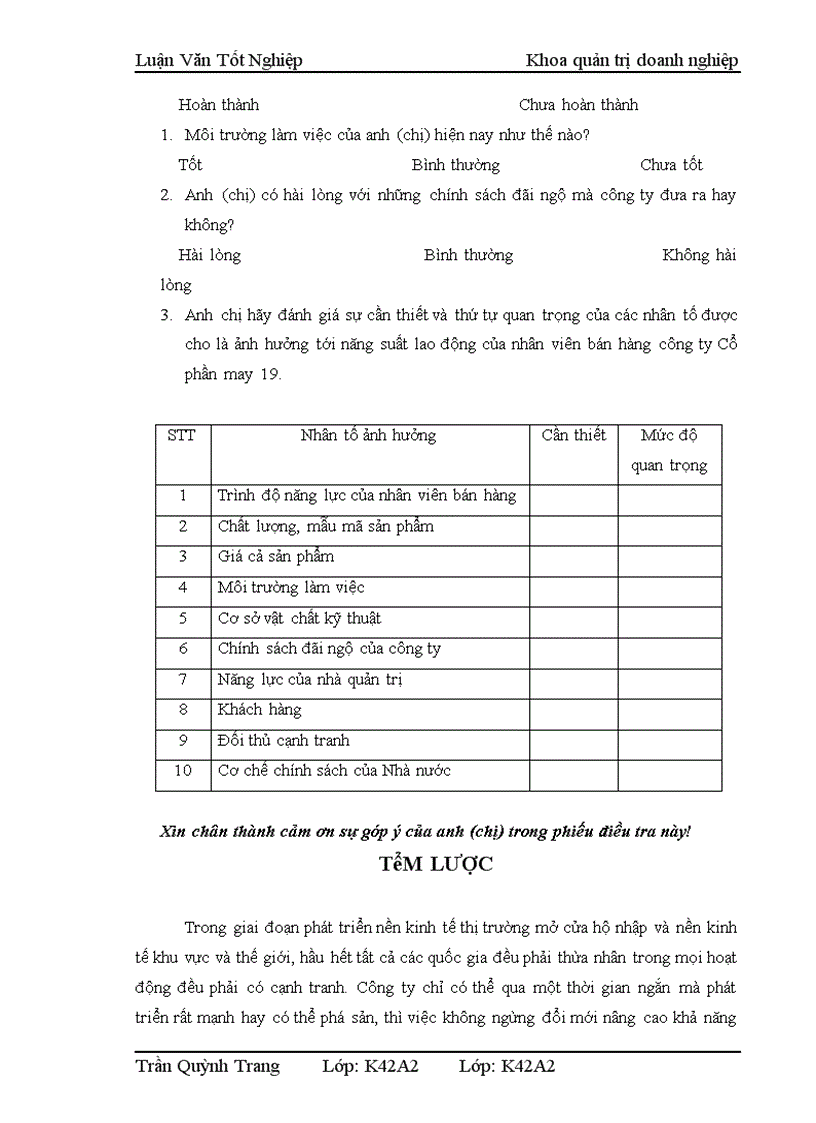 image for page Nâng cao năng suất lao động của nhân viên bán hàng công ty Cổ phần May 19