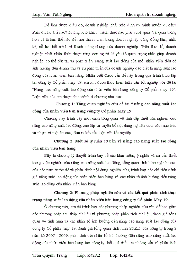 image for page Nâng cao năng suất lao động của nhân viên bán hàng công ty Cổ phần May 19