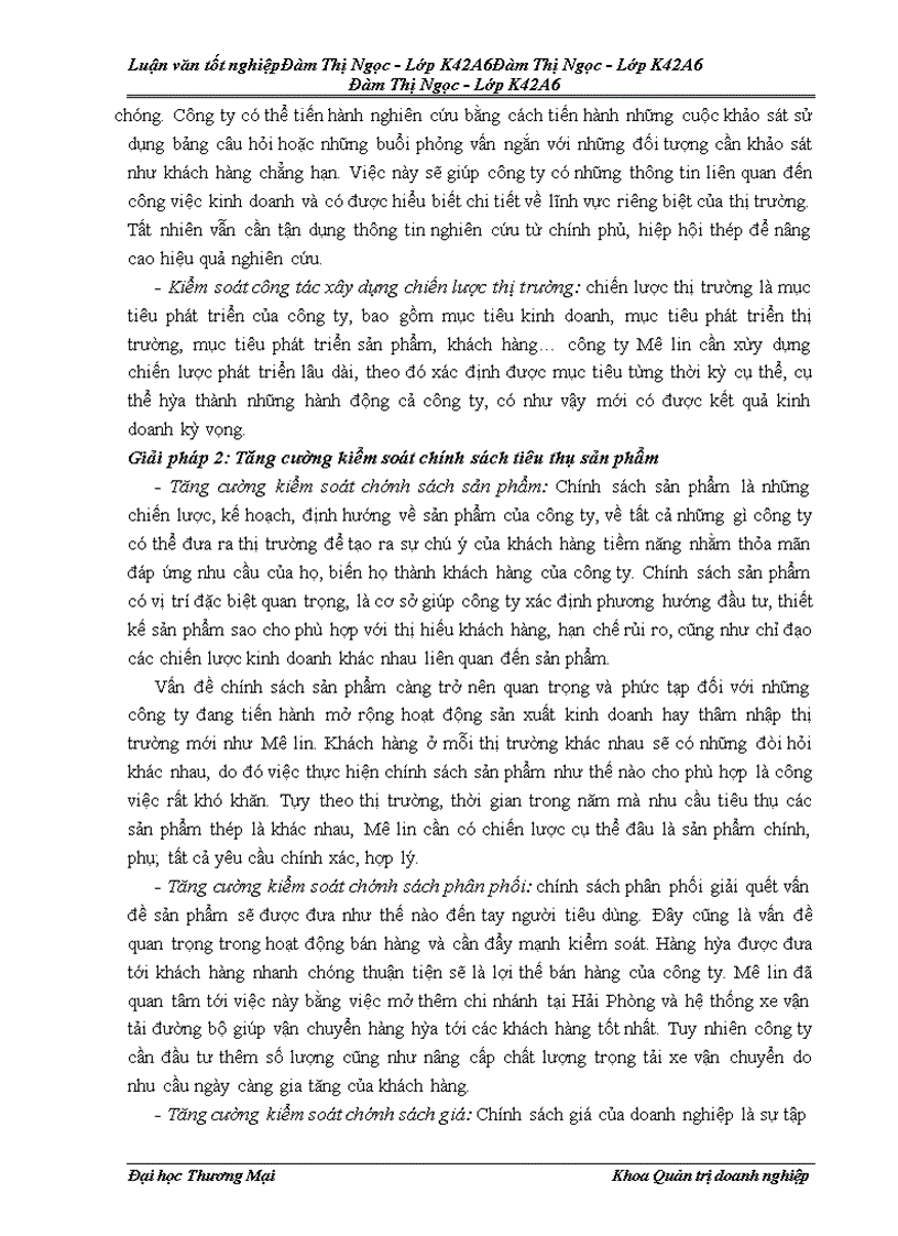 image for page Đẩy mạnh kiểm soát bán hàng tại công ty TNHH thép Mê Lin