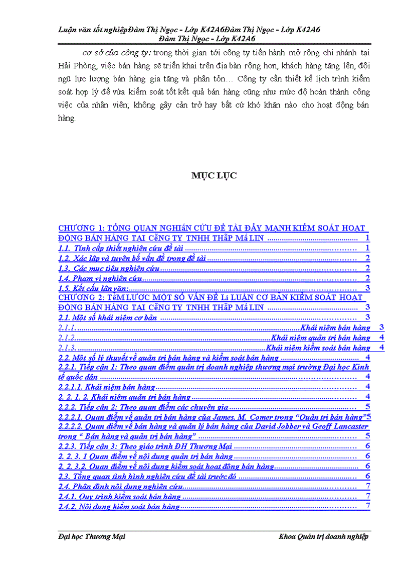 image for page Đẩy mạnh kiểm soát bán hàng tại công ty TNHH thép Mê Lin