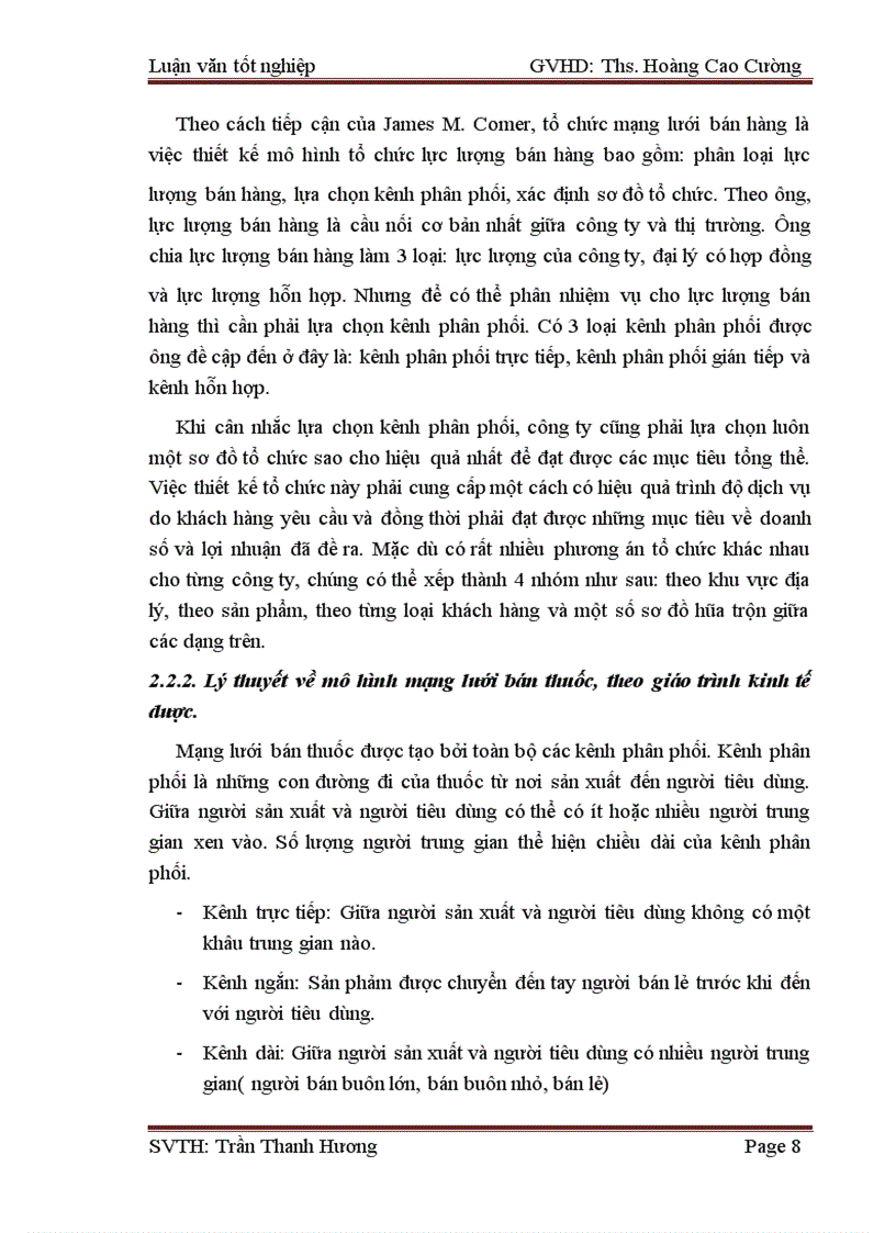 image for page Hoàn thiện công tác tổ chức mạng lưới bán hàng của chi nhánh công ty dược, trang thiết bị y tế Bình Đình tại khu vực phía Bắc