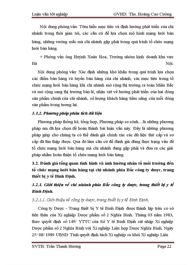 image for page Hoàn thiện công tác tổ chức mạng lưới bán hàng của chi nhánh công ty dược, trang thiết bị y tế Bình Đình tại khu vực phía Bắc