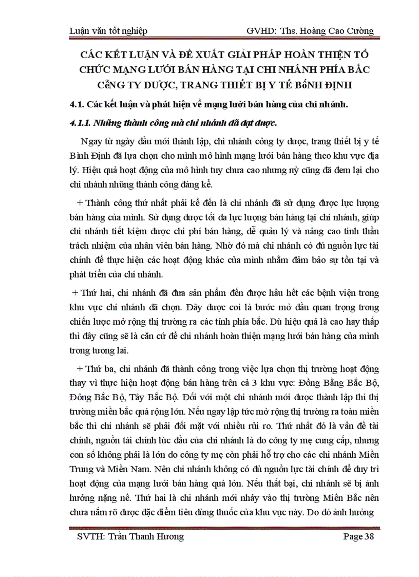 image for page Hoàn thiện công tác tổ chức mạng lưới bán hàng của chi nhánh công ty dược, trang thiết bị y tế Bình Đình tại khu vực phía Bắc
