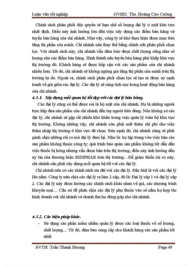 image for page Hoàn thiện công tác tổ chức mạng lưới bán hàng của chi nhánh công ty dược, trang thiết bị y tế Bình Đình tại khu vực phía Bắc