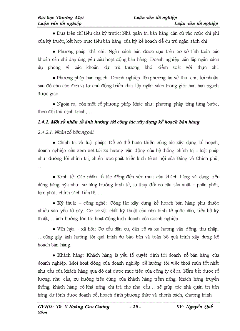 image for page Hoàn thiện công tác xây dựng kế hoạch bán hàng tại công ty Cổ phần sản xuất thương mại HUY THỤC