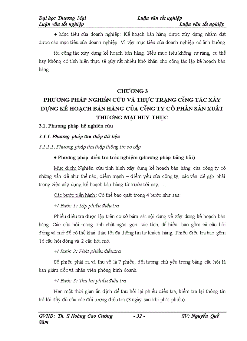 image for page Hoàn thiện công tác xây dựng kế hoạch bán hàng tại công ty Cổ phần sản xuất thương mại HUY THỤC