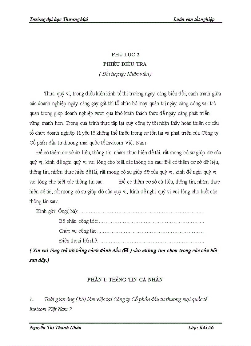 image for page Hoàn thiện cơ cấu tổ chức của công ty cổ phần đầu tư thương mại quốc tế Invicom Việt Nam