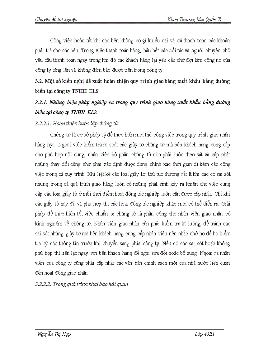 image for page Hoàn thiện quy trình giao hàng xuất khẩu bằng đường biển tại công ty TNHH ELS