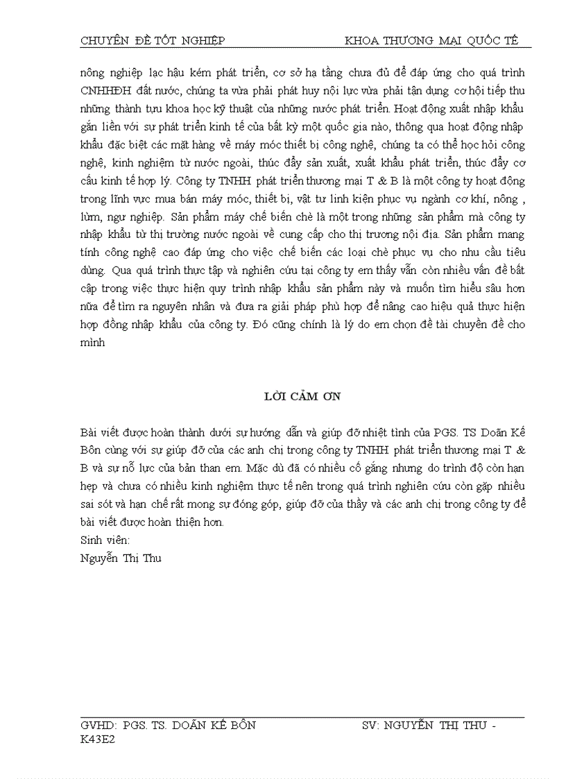 image for page Quy trình thực hiện hợp đồng nhập khẩu máy chế biến chè từ thị trường trung quốc của công ty tnhh phát triển thương mại t&b