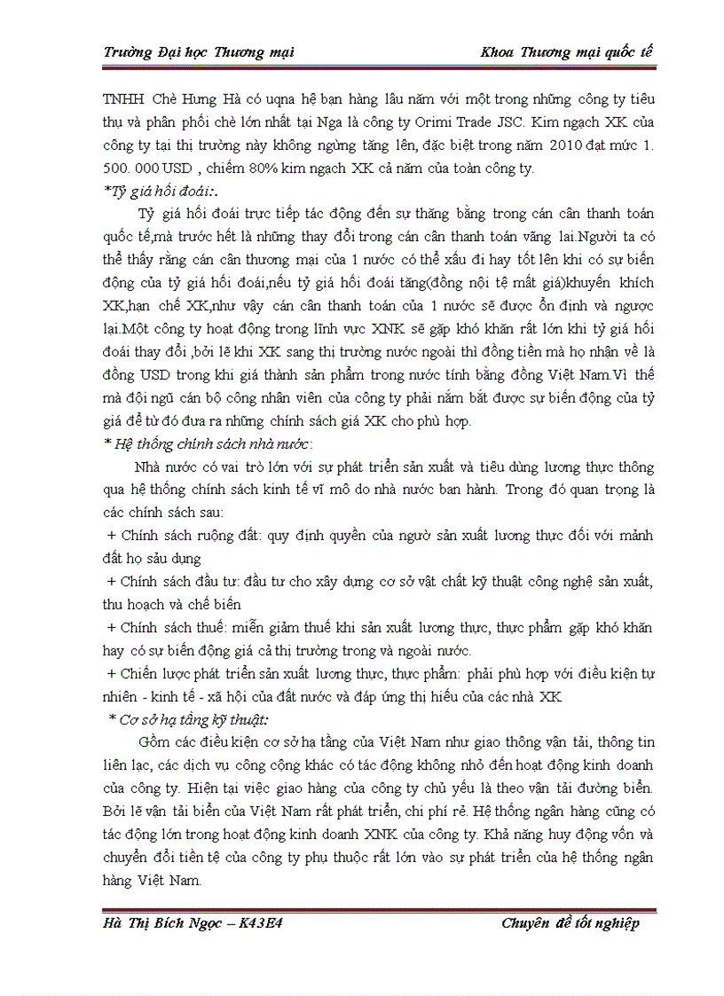 image for page Giải pháp đẩy mạnh XK chè đen sang thị trường Nga của công ty TNHH chè Hưng Hà