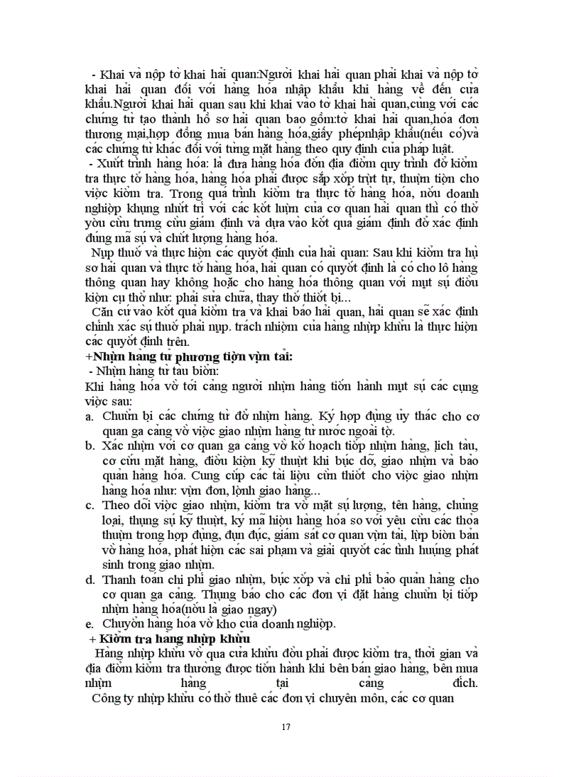 image for page Những rủi ro trong quá trình thực hiện hợp đồng nhập khẩu máy móc thiết bị tại công ty cổ phần Hoàng Liên