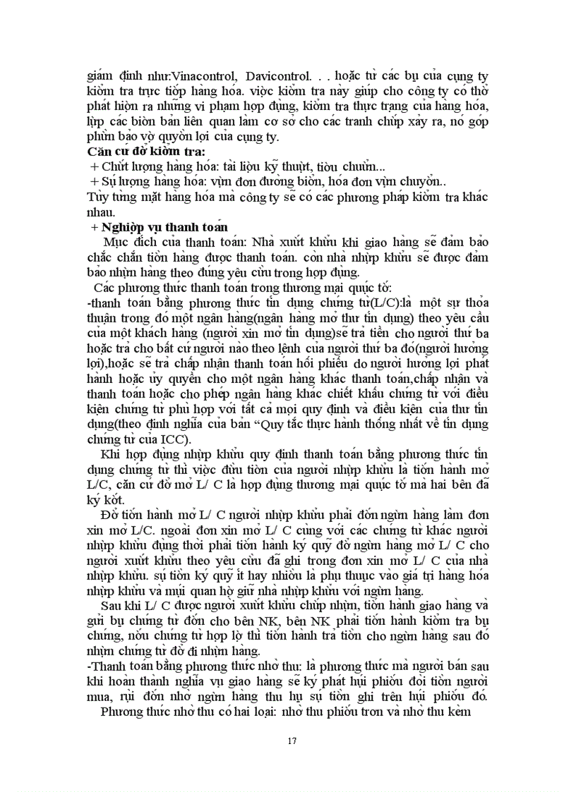 image for page Những rủi ro trong quá trình thực hiện hợp đồng nhập khẩu máy móc thiết bị tại công ty cổ phần Hoàng Liên