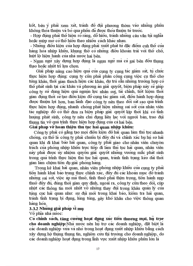 image for page Những rủi ro trong quá trình thực hiện hợp đồng nhập khẩu máy móc thiết bị tại công ty cổ phần Hoàng Liên