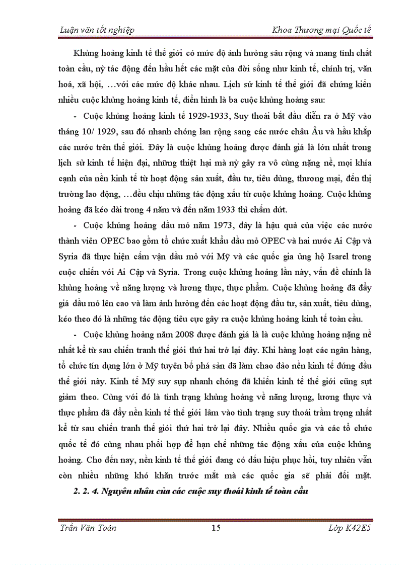 image for page Ảnh hưởng của suy thoái kinh tế đến hoạt động nhập khẩu thiết bị y tế của công ty TNHH tư vấn thương mại Toàn Cầu