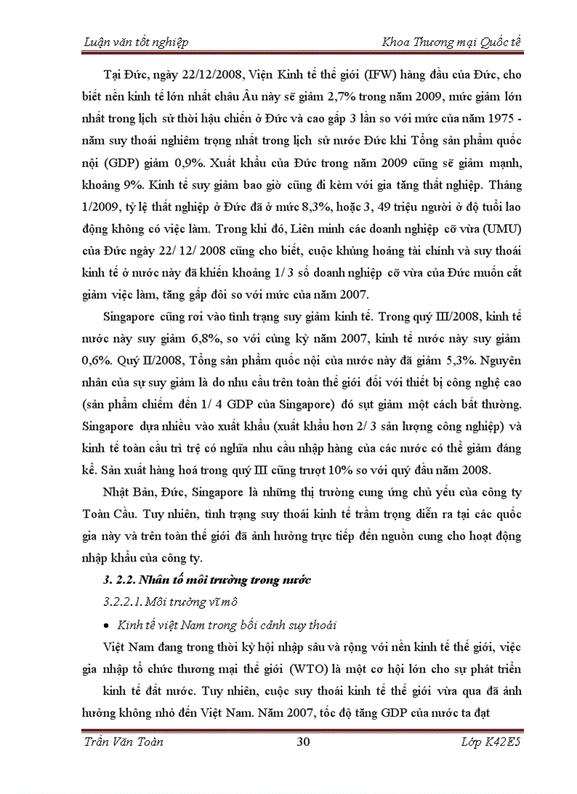 image for page Ảnh hưởng của suy thoái kinh tế đến hoạt động nhập khẩu thiết bị y tế của công ty TNHH tư vấn thương mại Toàn Cầu