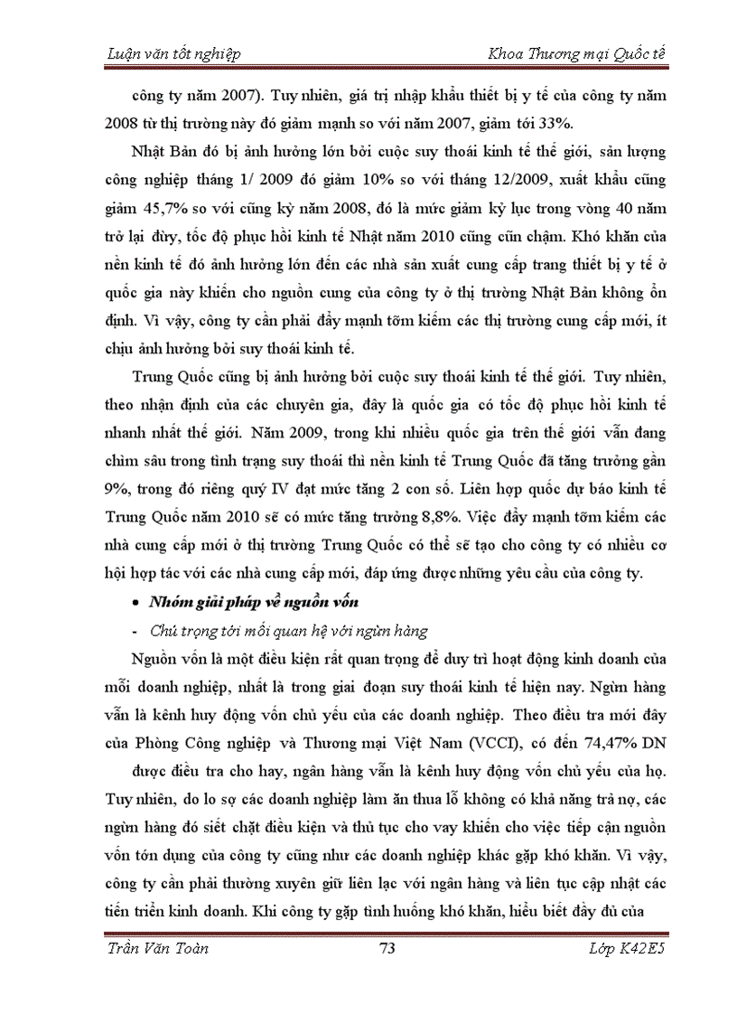 image for page Ảnh hưởng của suy thoái kinh tế đến hoạt động nhập khẩu thiết bị y tế của công ty TNHH tư vấn thương mại Toàn Cầu