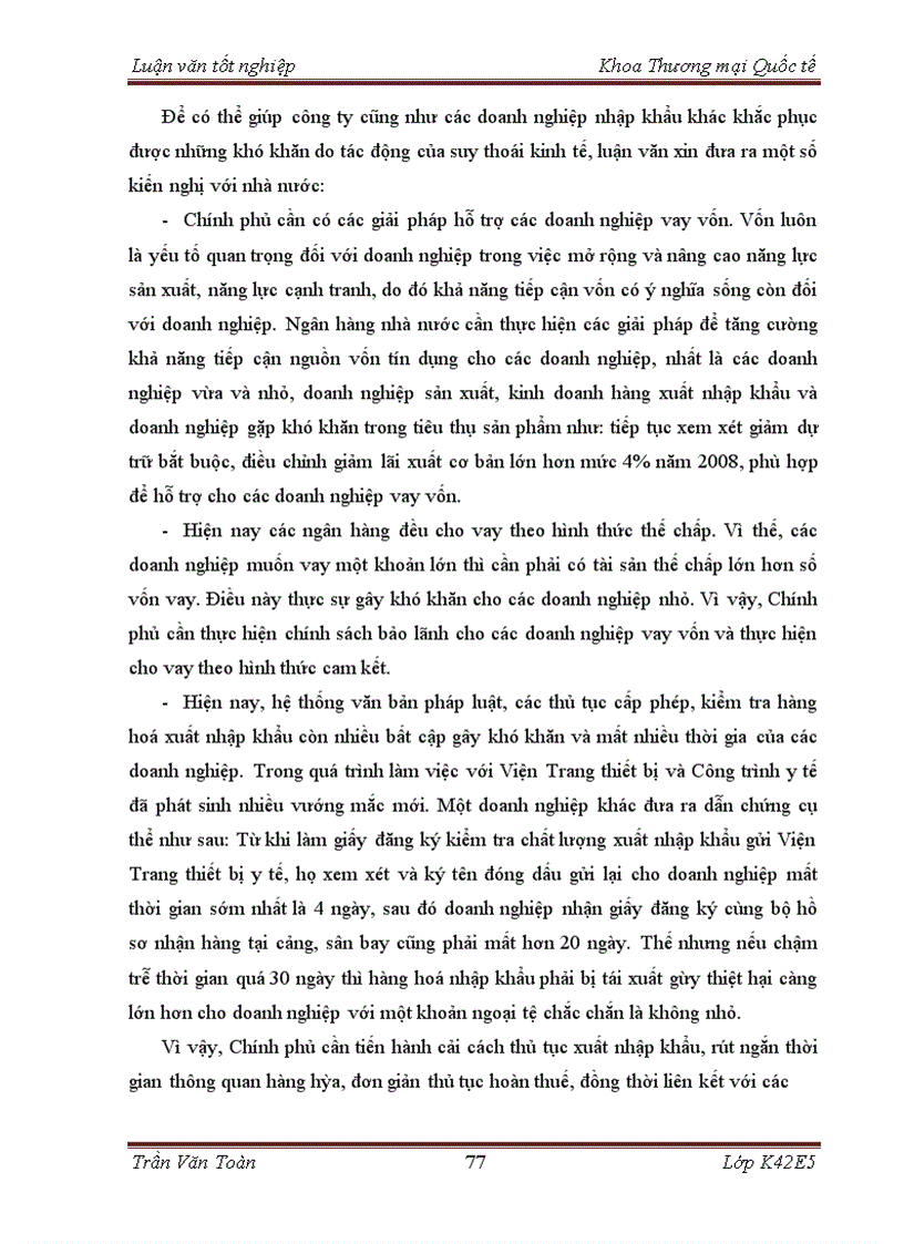 image for page Ảnh hưởng của suy thoái kinh tế đến hoạt động nhập khẩu thiết bị y tế của công ty TNHH tư vấn thương mại Toàn Cầu