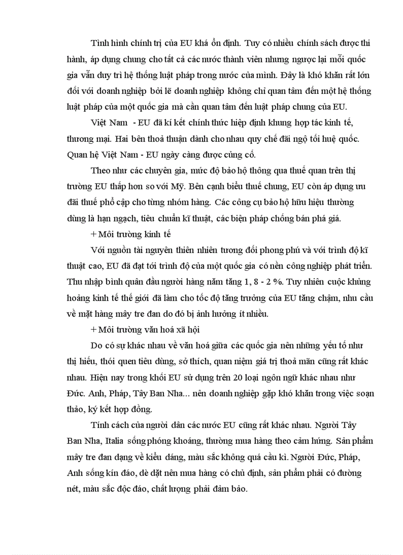 image for page Giải pháp marketing thâm nhập thị trường EU đối với mặt hàng thủ công mây tre đan của Xí nghiệp mây tre Ngọc Sơn