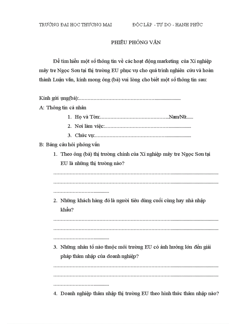 image for page Giải pháp marketing thâm nhập thị trường EU đối với mặt hàng thủ công mây tre đan của Xí nghiệp mây tre Ngọc Sơn