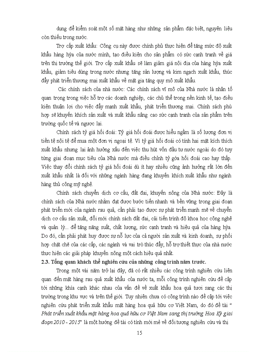 image for page Phát triển xuất khẩu mặt hàng hoa quả hữu cơ Việt Nam sang thị trường Hoa Kỳ giai đoạn 2010-2015