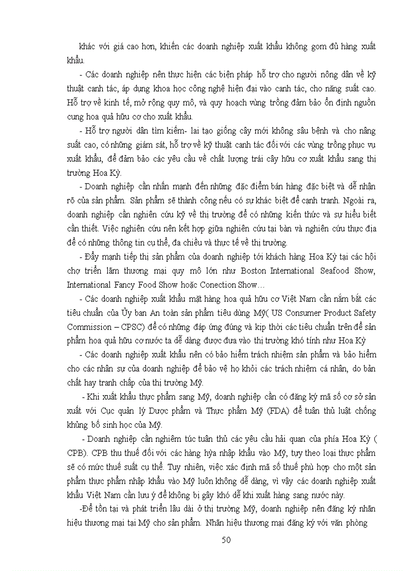 image for page Phát triển xuất khẩu mặt hàng hoa quả hữu cơ Việt Nam sang thị trường Hoa Kỳ giai đoạn 2010-2015