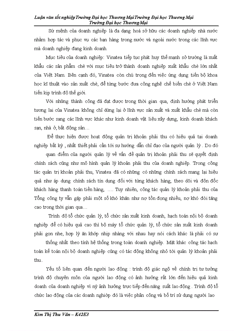 image for page Quản trị khoản phải thu từ hoạt động xuất khẩu chè tại Tổng công ty chè Việt Nam