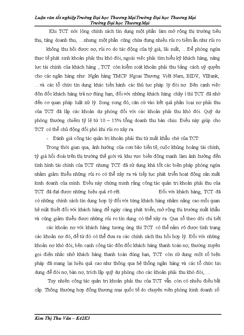 image for page Quản trị khoản phải thu từ hoạt động xuất khẩu chè tại Tổng công ty chè Việt Nam