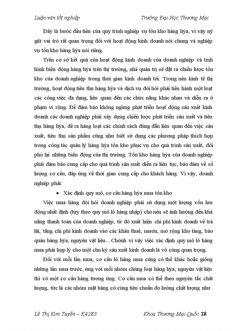 image for page Hoàn thiện quản trị tồn kho hàng nông sản tại Tổng công ty rau quả, nông sản (VEGETEXCO VIET NAM)