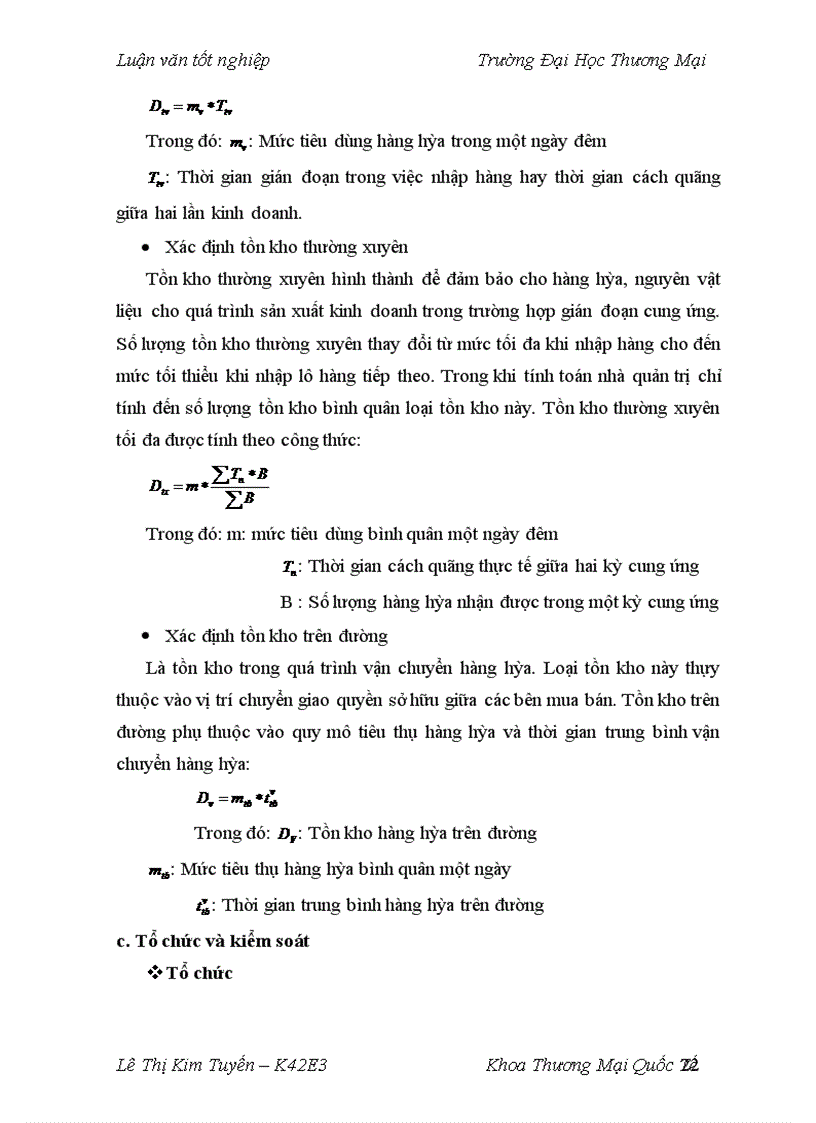 image for page Hoàn thiện quản trị tồn kho hàng nông sản tại Tổng công ty rau quả, nông sản (VEGETEXCO VIET NAM)