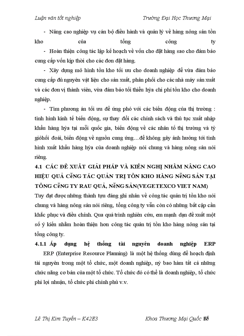 image for page Hoàn thiện quản trị tồn kho hàng nông sản tại Tổng công ty rau quả, nông sản (VEGETEXCO VIET NAM)