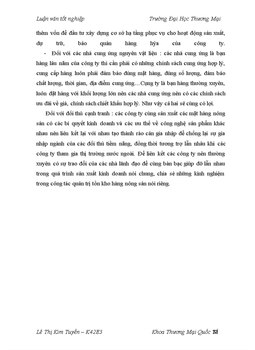 image for page Hoàn thiện quản trị tồn kho hàng nông sản tại Tổng công ty rau quả, nông sản (VEGETEXCO VIET NAM)