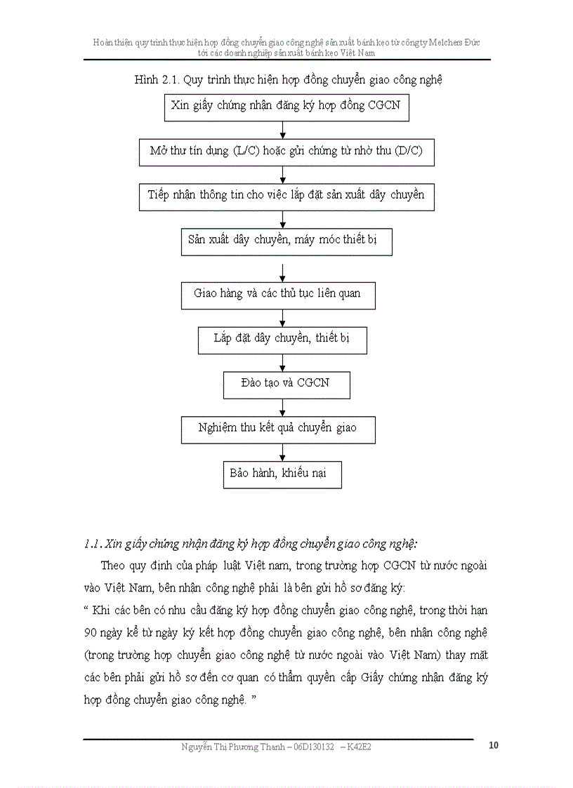 image for page Hoàn thiện quy trình thực hiện hợp đồng chuyển giao công nghệ sản xuất bánh kẹo của công ty Melchers Đức tới các doanh nghiệp sản xuất bánh kẹo Việt Nam.